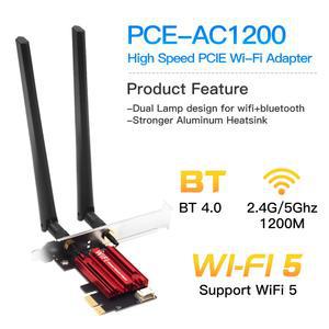 FENVI WiFi 5 PCI E 무선 어댑터 AC1200 네트워크 카드 듀얼 밴드 2 4G/5GHz 802 11AC 블루투스 4 0 데스크톱 Windows 7/8/10/11