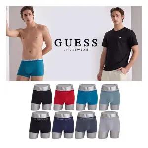 게스 GUESS 남성 아웃밴딩 퓨징 드로즈 8종 블랙 반팔티 1종