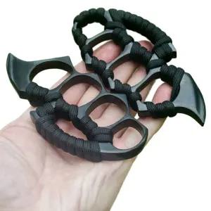 티타늄 너클 주먹 손가락 호랑이 방어 이빨 청색 긴급