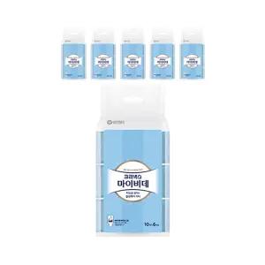 크리넥스 마이비데 클린케어 미니(휴대용), 10매, 6입, 6개(360매)