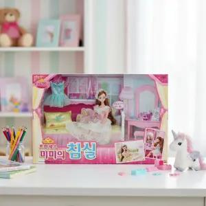 미미월드 프린세스 미미의침실 인형놀이 미미공주 침대 화장대 인형집 옷입히기 역할놀이