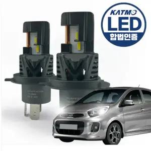 합법 LED 전조등 자동차전구 라이트 램프 상하향등 일체형 블루라벨 H4, 화이트, 기아_더뉴모닝