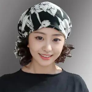 심플 패턴 항암모자 두건모자 조리모 5color 간호 위생용 여성모자