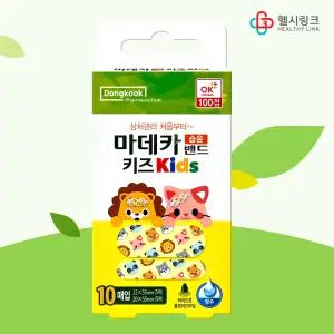 동국제약 마데카 습윤밴드 키즈 10매입 어린이 영유아 캐릭터 상처 방수 메디패치