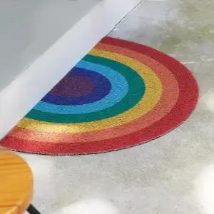 무지개러그 코일 발매트 귀여운 도어매트 카페트 현관