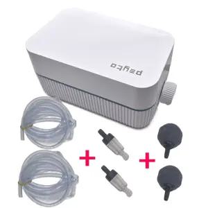 페이토 토네이도 무소음 기포발생기 2구 + 역류방지기 2개 + 콩돌 2개 + 에어 호스 2M 2개 포함 기포기 산소발생기