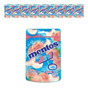 [소비기한 임박] 농심 멘토스 2in1 피치소다 45g, 10입, 1개