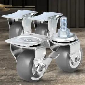 경량소형1.5 회색고무 4개 가구바퀴 의자 교체 테이블 미니 발통 회전