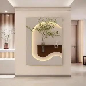 화분 액자 거실 벽걸이 현관 장식 입체 조명 식물