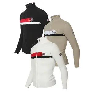 [아웃도어스/에코골프]그렌에코 ges23301 남성 잔줄지 집업 니트 가디건 점퍼/봄스웨터