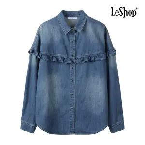 [르샵] 프릴 워싱 데님 셔츠 (BQ2BL008A)