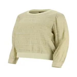 [모다아울렛][PAT]1L22502 니트 배색 라운드 블라우스_IC