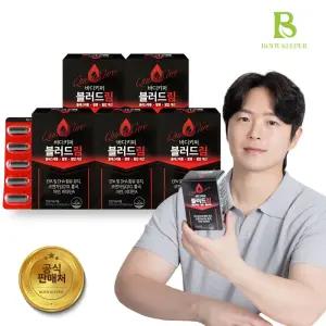 블러드림 모나콜린k LDL콜레스테롤 영양제 케어 건강 홍국 코엔자임Q10 60정, 5개