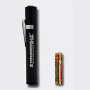 휴대용 미니 펜라이트 철제 볼펜형 LED 건전지 손전등 경비용랜턴 당직근무 소형