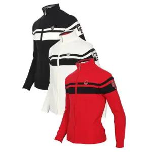 [아웃도어스/에코골프]그렌에코 ges26301 남성 잔줄지 앞배색 니트 가디건 점퍼/안감X/봄가을간절기