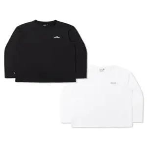 2 PACK 기능성 남성 긴팔 라운드 티(검흰 각1장이 한세트) DMP23282
