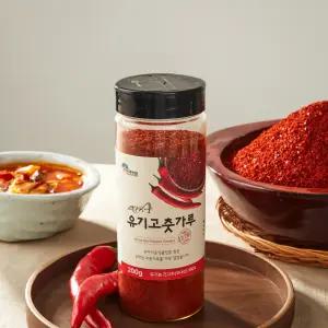 [현재농원] HACCP 국산 유기농 고춧가루 200g 고추가루 [굵기:고운(고추장용)]