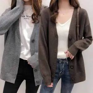 여성 ZF15KB25 V라인 베이직 가디건 URK-060