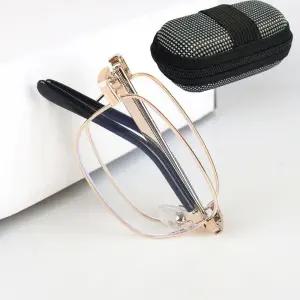 3단 접이식 돋보기 안경테 2종 색상 확대경 노안용 휴대용