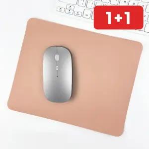 사무실 책상 마우스 패드 PU 가죽 방수 와이드 데스크 매트  1+1