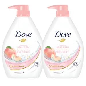 도브바디워시복숭아 도브화이트피치 리벨런싱 1L 2개