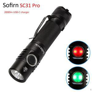 Sofirn 야외 전술 손전등 초강력 충전 C타입 18650 토치 SC31 프로 SST40 LED 2000LM Anduril