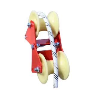 수동 도르래 고도작업 가드 관절 로프 풀리 터닝 안전 와이어 소형 끈