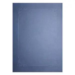 (청색 5매) A4 무지 2겹 종이 상장 케이스/임명장/커버/졸업장/상장용지/축졸업/졸업증서/벨벳/졸업/졸업징