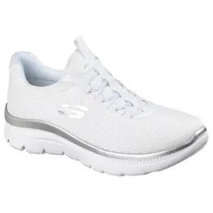 [정품] 스케쳐 Skechers 여성용 서밋 플러스-골든 드리프트, 화이트 실버, 7 와이드 883663