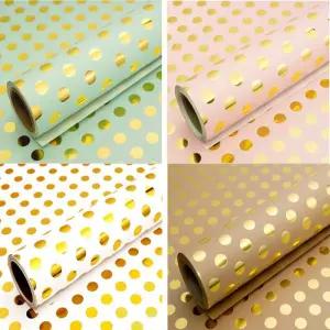 종이 롤포장지 고급 선물포장지 -금박도트 4칼라 포장지 선물포장지