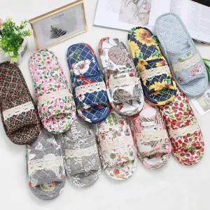 여성 이중쿠션 레이스 거실화 면실내화 층간소음방지 어린이집