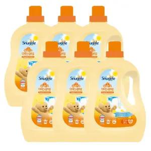 스너글 실내건조 초고농축 섬유유연제 허거블 선샤인 2L 6개