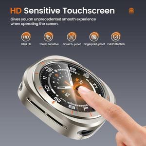 삼성 갤럭시 워치용 메탈 케이스, 울트라 스크린 보호대, 범퍼 강화 유리, 7 3 in 1, 47mm