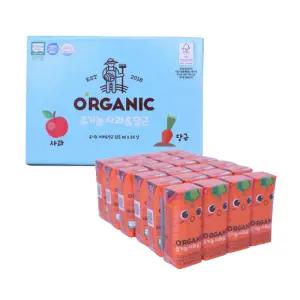 O'RGANIC 사과&당근 주스 125ML X 24 (유기농)