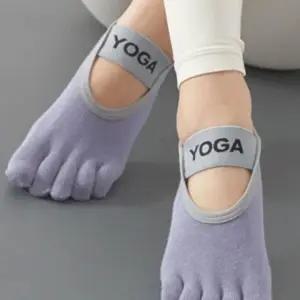 여성 요가 필라테스 신축성 밴딩 논슬립 발가락 양말 요가토 삭스 미끄럼 방지 덧신