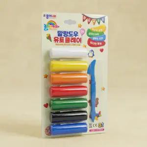 종이나라 말랑도우 컬러 유토 클레이 7색 세트