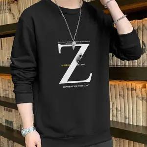 Z WA495870 기본 맨투맨 긴팔 티셔츠 남성 오버핏 가을