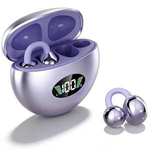 긴배터리 수명 클립형 이어버드 무선 이어폰 블루투스 프리미엄 오디오 마이크 포함 완벽한 스포츠 헤드폰