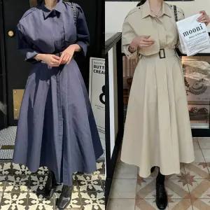 보니-트렌치 원피스 간절기 트렌치 자켓 코트