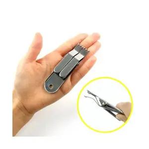 스틸 낚시 미끼 집게 청개비 홍개비 구더기 지렁이 갯지렁이 빙어 클립 후크 바늘 꽂이