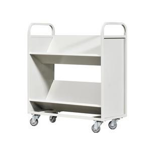 3단 도서관북카트 철제 자형 수레 책카트 프레임 회색 북트럭 도서반납 사일런트