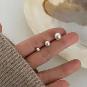 국내제작 미니 직장인 면접 은 진주 귀걸이 은침 진주