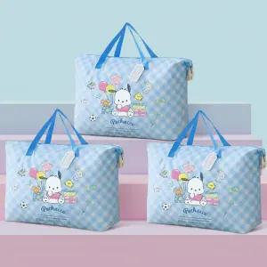 산리오 포차코 여행 가방 타포린 부직포 지퍼 방수 대형 리유저블 경량 지퍼형