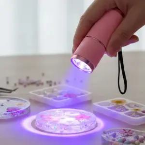 젤네일 UV 핀큐어 램프/가정용/소형/경화기/레진아트/네일샵/아트/큐어링/휴대용/미니/램프/공예/만들기