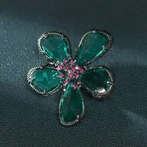 [셀러에이드]TBZ 칼라 일곱가지 크리스탈 브로치 봄꽃 미니 색상 심플