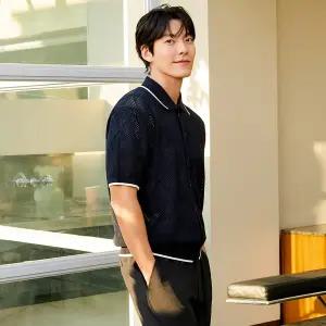 스카시 조직 변형 반팔 가디건(FKUCD8336)