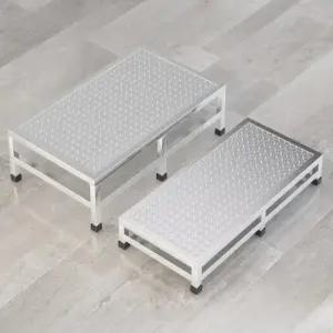 작업용 발판 스테인레스 계단 보조디딤대 간이 작업받침대 논슬립 단층