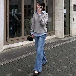 [메이블루]와이드 스트레이트 데님팬츠