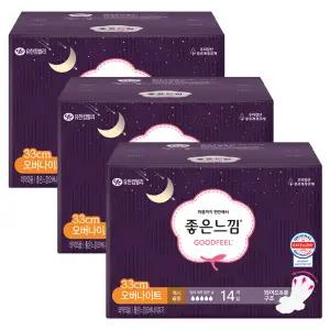 좋은느낌 오리지널 오버나이트 14개입 3팩