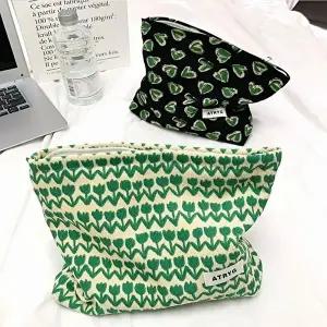 코듀로이 빅파우치 화장품가방 손가방 수납파우치 정리